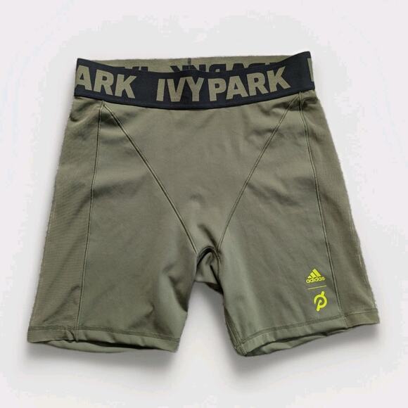 Adidas X Peloton X IVY PARK Women's Bicycle Shorts, Olive Green - Large - Picture 1 of 10